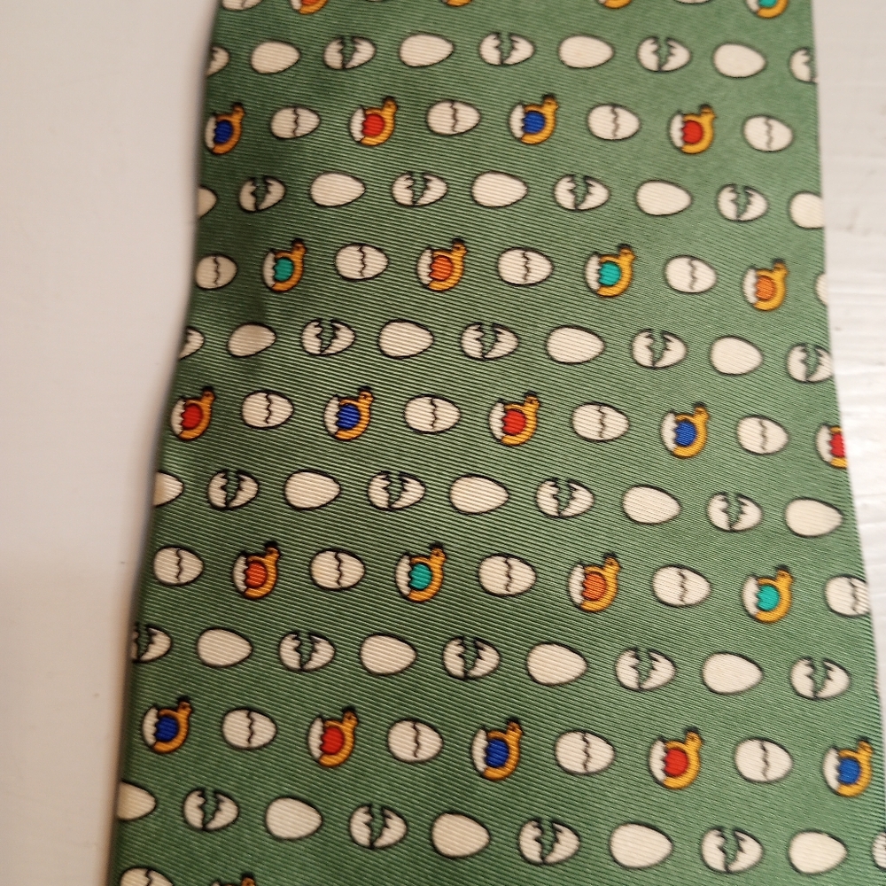 Salvatore Ferragamo, Burberry And Karl Lagerfeld Bundle Of 3 Men's Ties - Picture 3 of 9